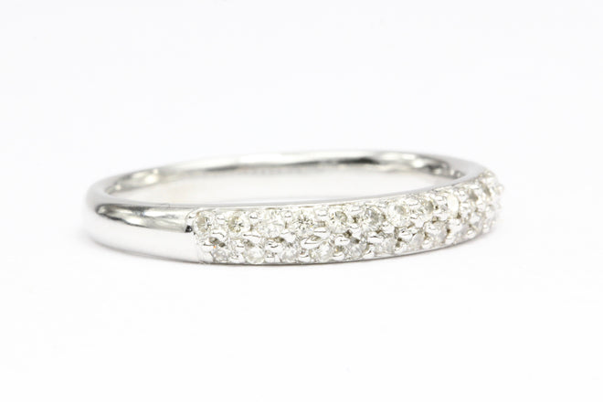 14K White Gold .15 CTW Diamond Band - Queen May