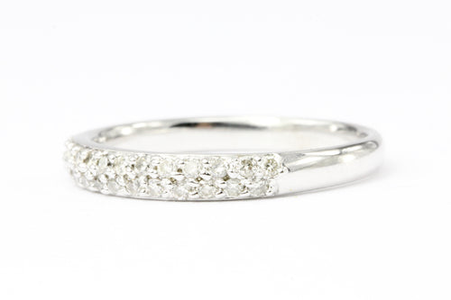 14K White Gold .15 CTW Diamond Band - Queen May