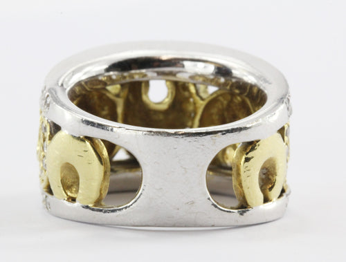 18K White & Yellow Gold Sonia Bitton 1.5 Carat Diamond Horseshoe Ring - Queen May
