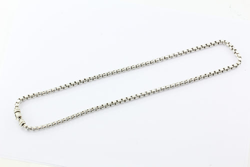 Fluted Chain Necklace in Sterling Silver, 5mm