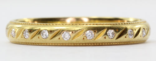 18K Gold Diamond Eternity Band by Charles Green & Son Birmingham England - Queen May