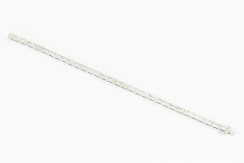 14K White Gold 3CTW Diamond Tennis Bracelet - Queen May