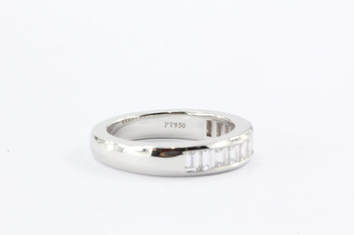 Tiffany & Co. Platinum Diamond Channel Set Half Band Ring Size 6 - Queen May