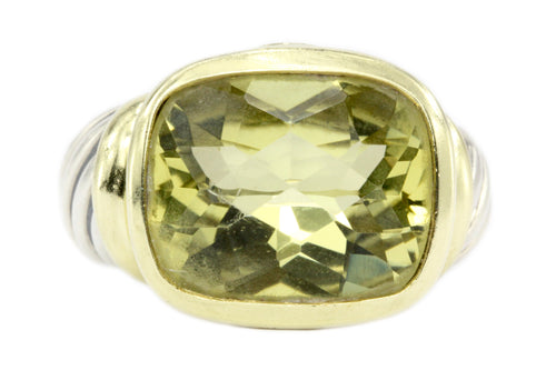 David Yurman Lemon Citrine Large Noblesse Ring - Queen May