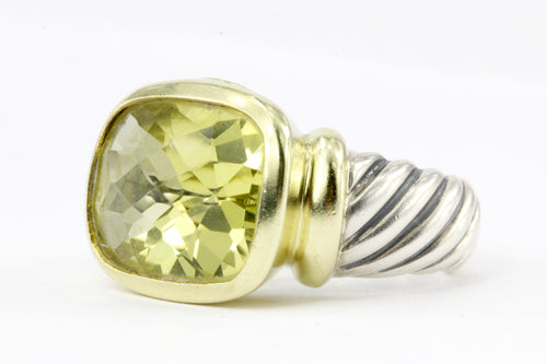 David Yurman Lemon Citrine Large Noblesse Ring - Queen May