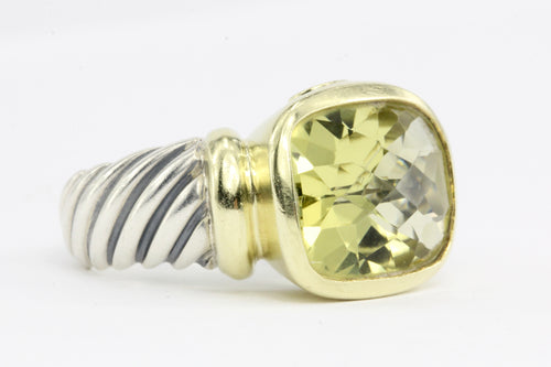 David Yurman Lemon Citrine Large Noblesse Ring - Queen May