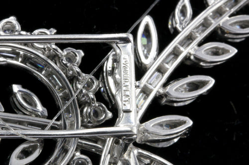 Retro Platinum 8 Carat Diamond Brooch - Queen May