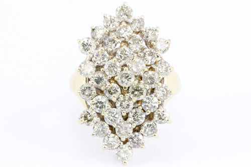 Champagne Waterfall 1.5 CTTW Diamond Cluster Ring 14K Yellow Gold 5.  (D01065621)