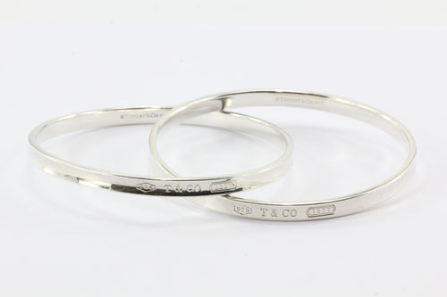 Tiffany & Co Sterling Silver 1837 Interlocking Circles Bangle Bracelet - Queen May