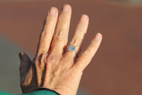 Platinum 2.3CT Asscher Cut Diamond Engagement Ring GIA Paperwork - Queen May