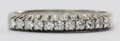 14K White Gold 1/4 CTW Diamond Ring Band Size 5.25 - Queen May