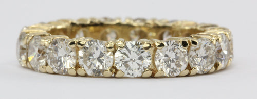 14K Gold 2.5 CTW Diamond Eternity Band Ring Size 3.5 - Queen May