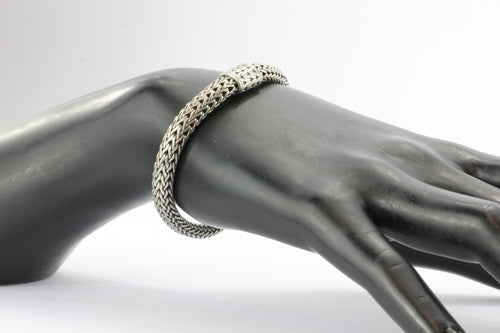 John Hardy Sterling Silver Wheat Chain Bracelet 6 MM - Queen May