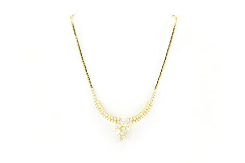 18K Yellow Gold 3 CTW Diamond Necklace - Queen May