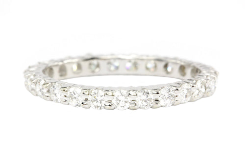 14K White Gold .62 CTW Diamond Eternity Band - Queen May