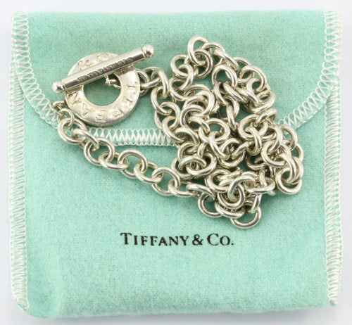 Tiffany & Co Sterling Silver Toggle Clasp Necklace 16.5" - Queen May