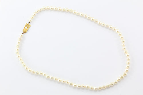 Mikimoto 18K Gold 6.3mm Princess Length Pearl Strand Necklace – QUEEN MAY