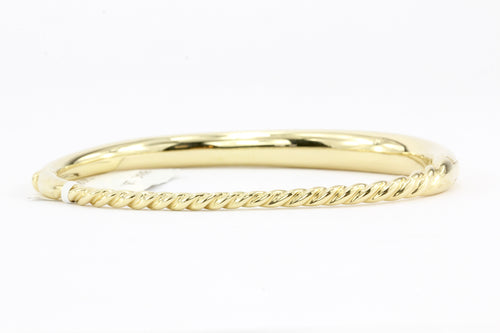 David Yurman Pure Form Smooth Bangle Bracelet in 18K Gold 6.5 mm - Queen May