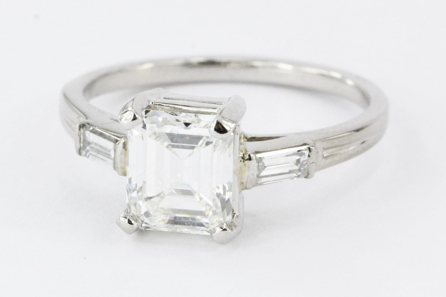 Tiffany & Co. Emerald Cut Diamond Palladium Engagement Ring – QUEEN MAY