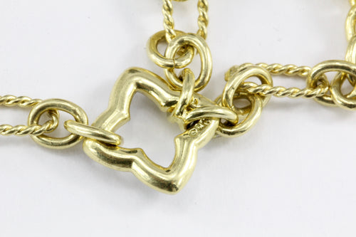 David Yurman 18K Yellow Gold and Pearl Quatrefoil Link Drop Necklace - Queen May