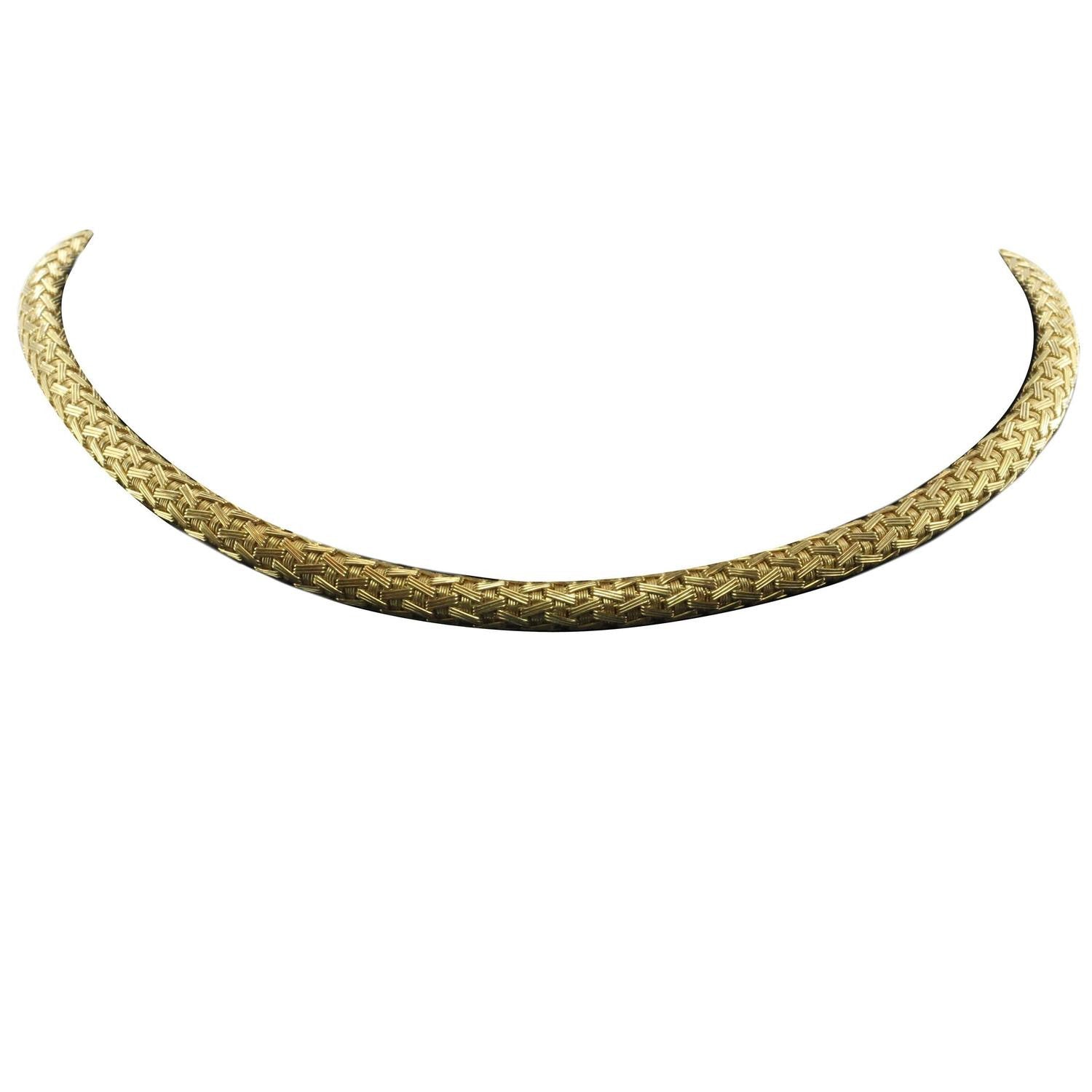 Vintage Roberto Coin 18K Gold Woven Silk Necklace – QUEEN MAY