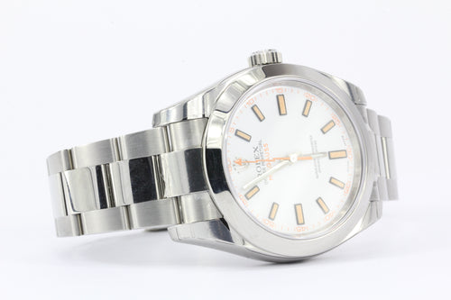 Rolex Milgauss Model 116400 White Luminescent Dial - Queen May