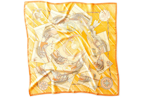 Hermes Face au Large Silk Scarf designed by Dominik Jarlegant - Queen May