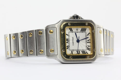 Cartier 18K Gold & Stainless Steel Santos 1566 Swiss Watch - Queen May