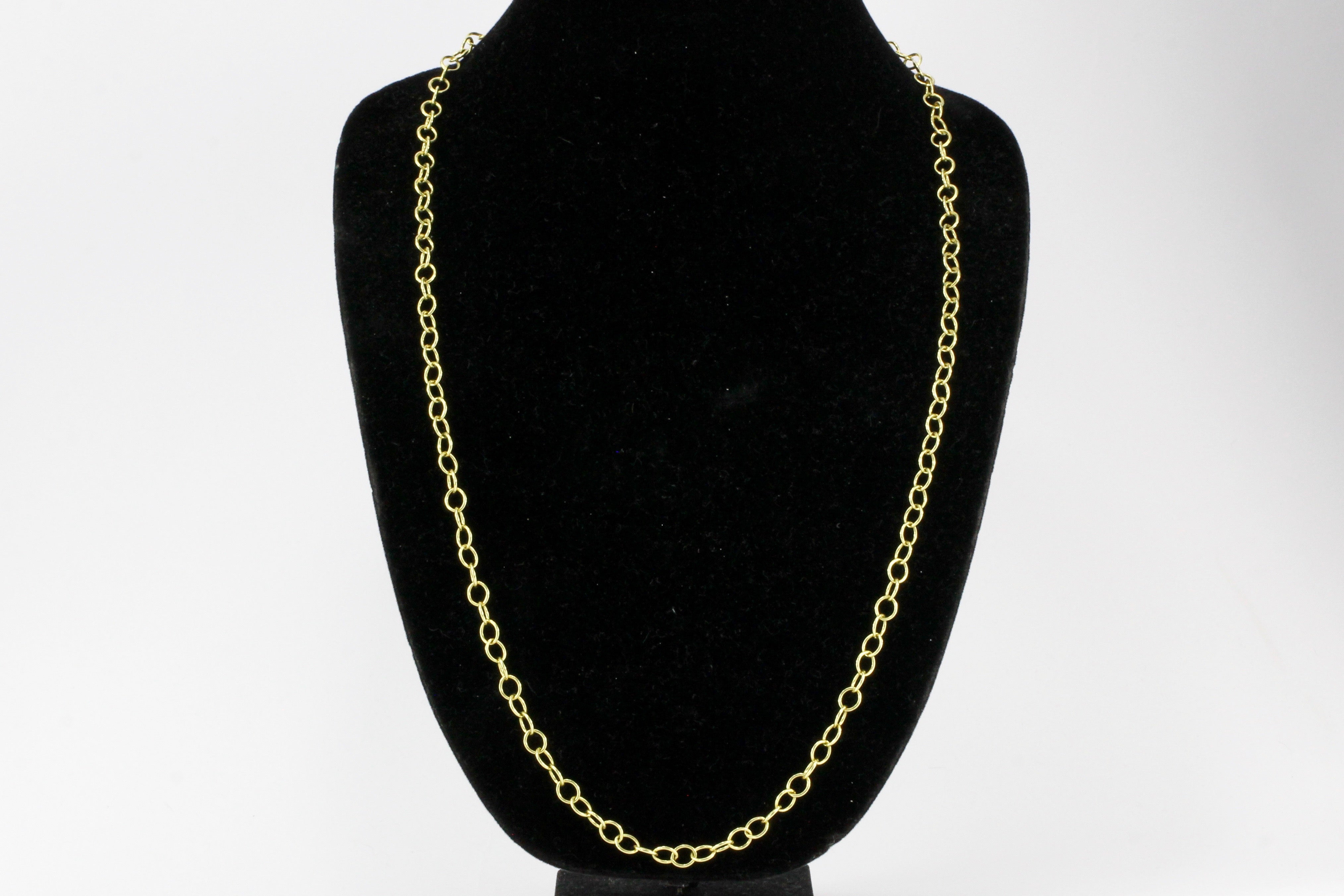 Temple St. Clair 18K Yellow Gold Classic Black Leather Cord Necklace, 18 Black/Gold