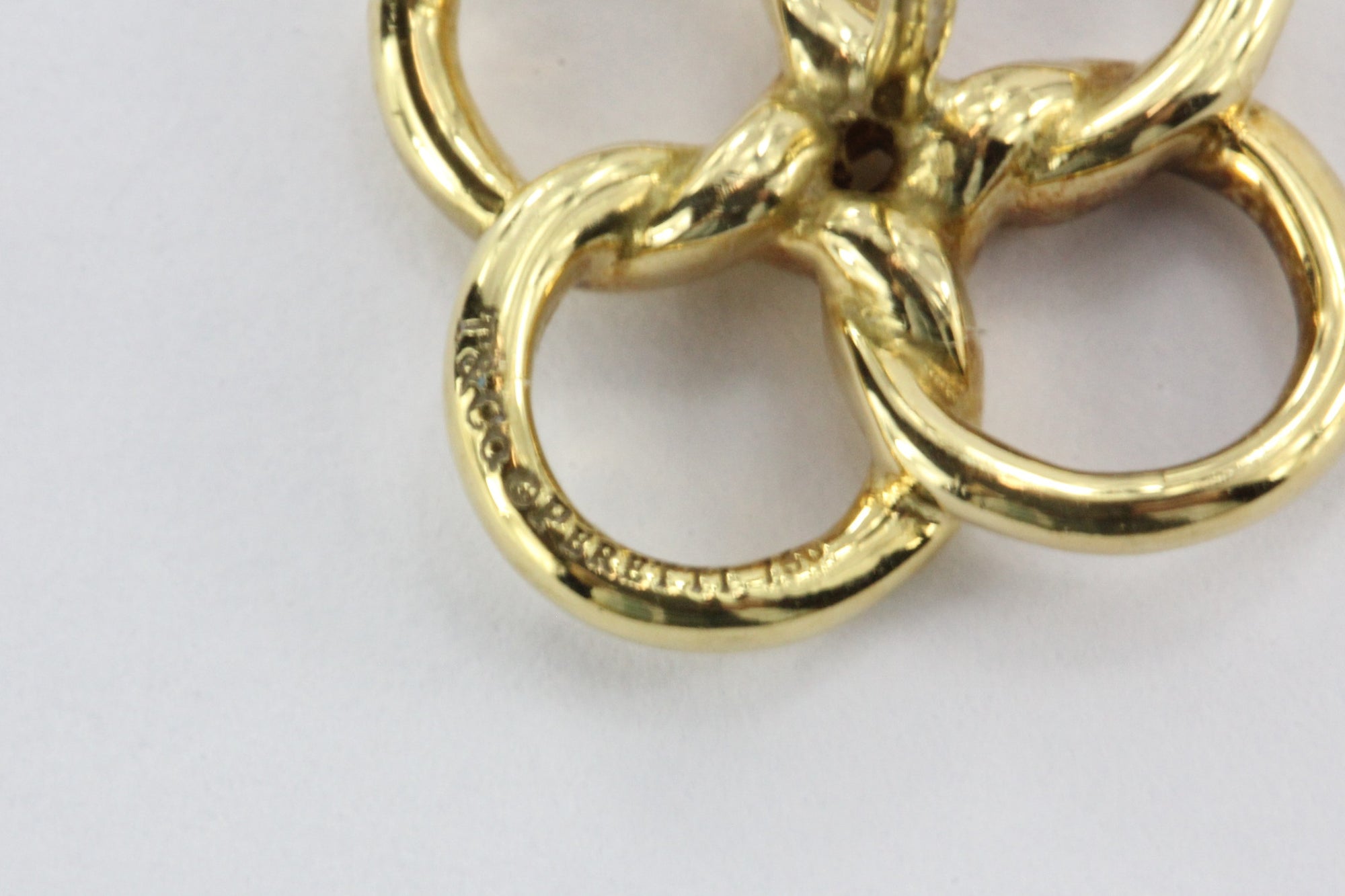 Tiffany & Co 18K Gold Elsa Peretti Quadrifoglio Four Leaf Clover Earri ...