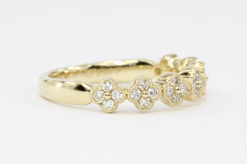 14K Yellow Gold Diamond Band - Queen May