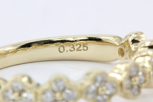 14K Yellow Gold Diamond Band - Queen May