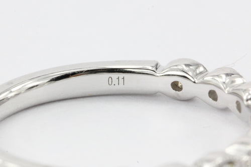 14K White Gold Diamond Band - Queen May