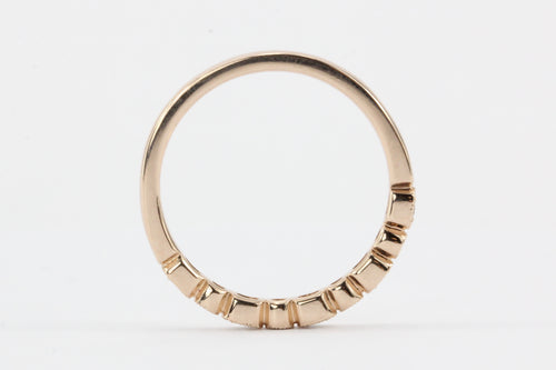 14K Rose Gold Diamond Half Eternity Band - Queen May