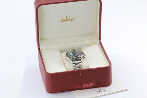 Omega Speedmaster GMT Automatic Mark 40 Chronograph Model 175.0084 Watch w/ box - Queen May