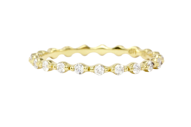 18K Yellow Gold .35 CTW Eternity Band Size 6 - Queen May