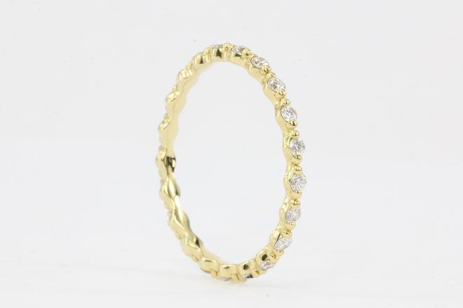 18K Yellow Gold .35 CTW Eternity Band Size 6 - Queen May