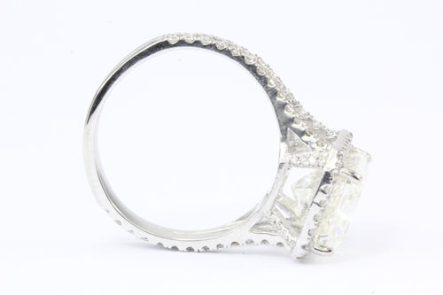 5.05 Carat Rectangular Diamond Platinum Engagement Ring - Queen May