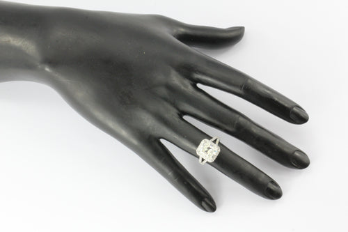 5.05 Carat Rectangular Diamond Platinum Engagement Ring - Queen May