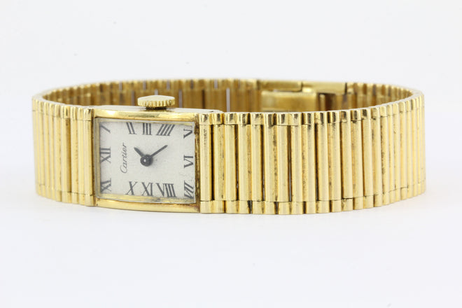 Vintage Cartier 18K Gold Girard Perregaux Tank Watch c.1950's - Queen May