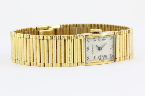 Vintage Cartier 18K Gold Girard Perregaux Tank Watch c.1950's - Queen May