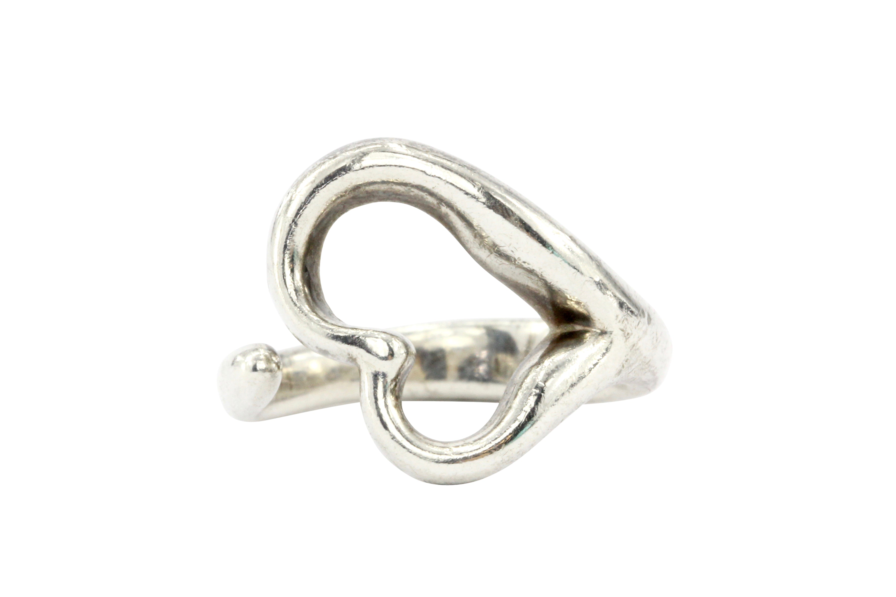 Tiffany & Co. Sterling Silver Open Heart Peretti Ring – QUEEN MAY