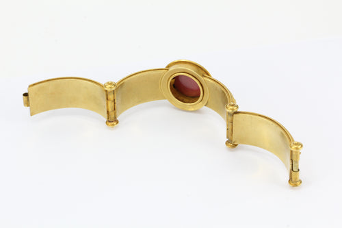 Victorian 22k Gold Etruscan Revival Grape Bangle Bracelet c.1870 - Queen May