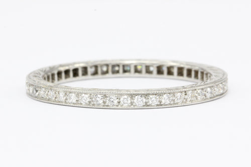 18K White Gold 1/2 Carat Diamond Eternity Band Size 9.25 - Queen May