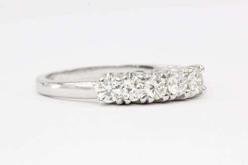 14K White Gold .55 CTW Diamond Band - Queen May