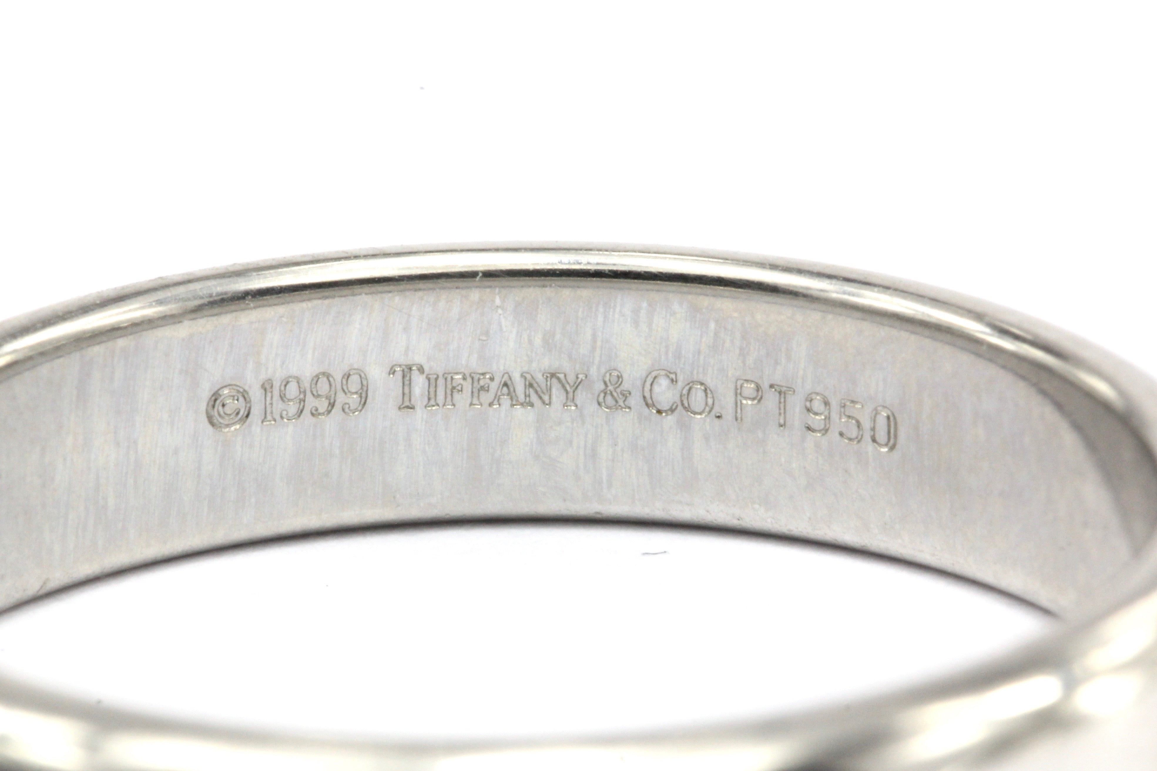 Tiffany & Co Platinum Lucida 1999 Wedding Band Ring Size 9.5
