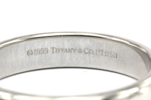 Tiffany & Co Platinum Lucida 1999 Wedding Band Ring Size 9.5 - Queen May