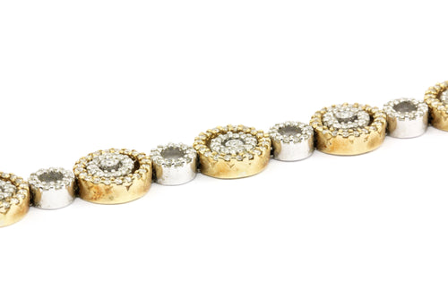 14K Yellow & White Gold Diamond Bracelet - Queen May