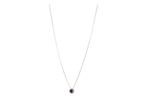 David Yurman Sterling Silver Amethyst  Pendant Necklace - Queen May