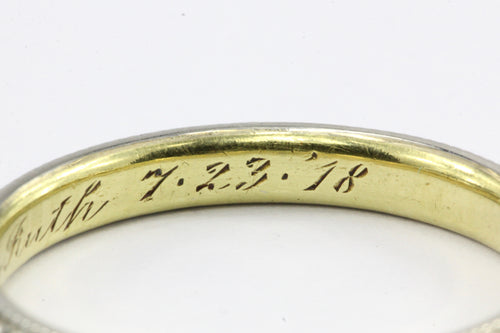 Antique 18K Gold Floral Motif Wedding Band by Hayden W. Wheeler & Company Size 6.5 - Queen May